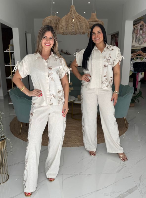 Sand Linen Exclusive Pant Set