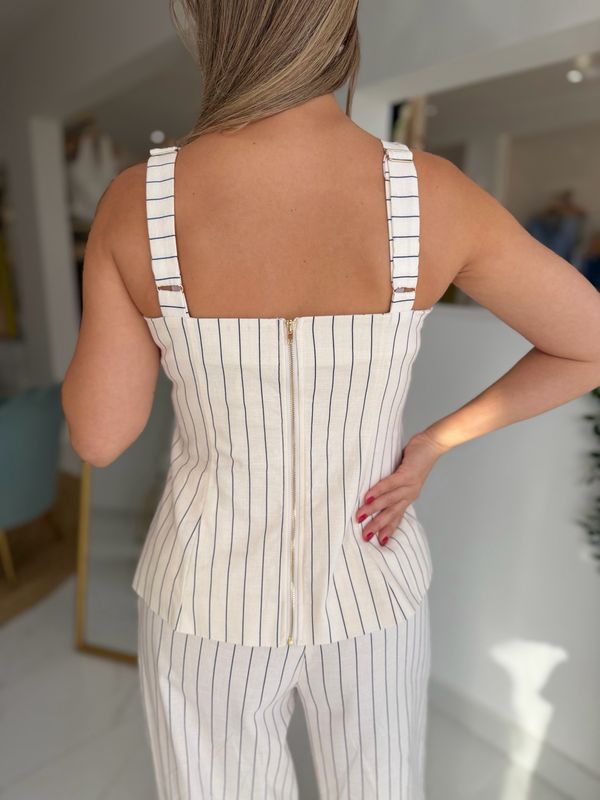 Striped Vest &amp; Pants Set