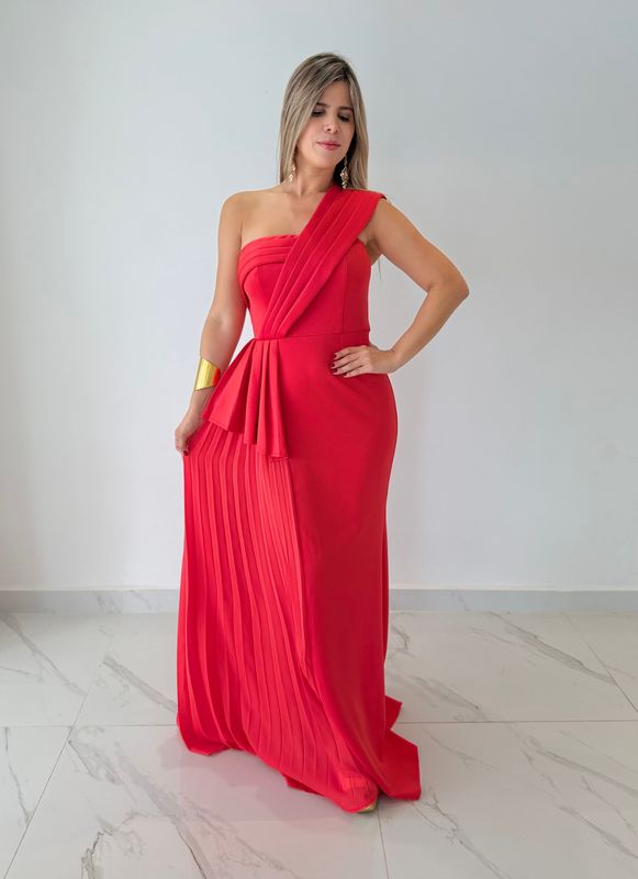 Red Coral Formal Dress
