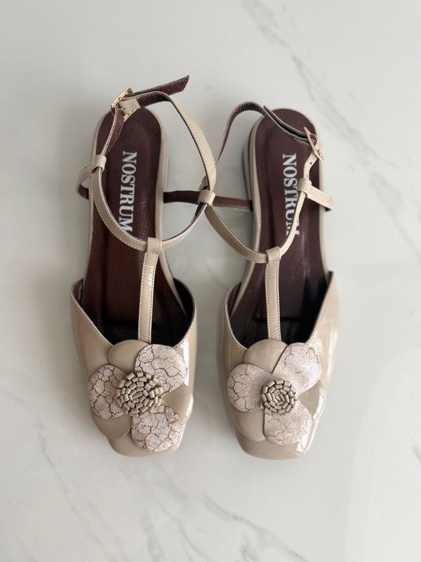 Pearl Grey Exclusive Sandals 100% Leather