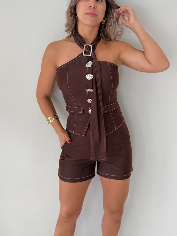 Brown Short Set