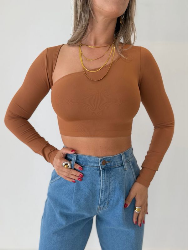 Caramel Basic Top Long Sleeve