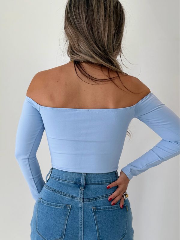Baby Blue Basic Top Long Sleeve