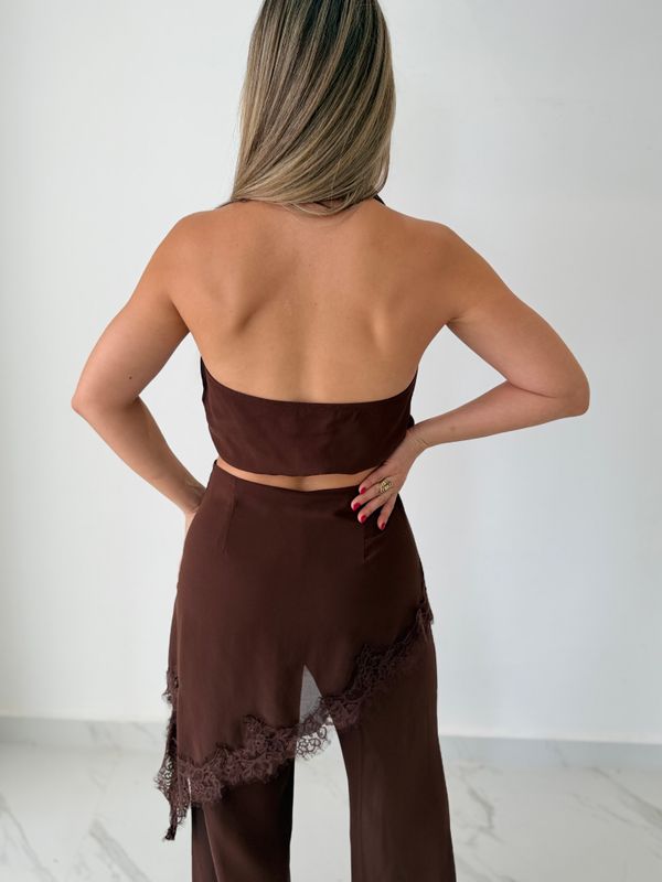 Brown Fashion Pant Set