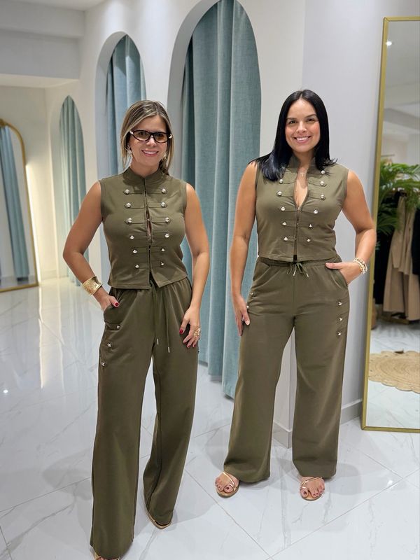 Militar Green Comfy Pant Set