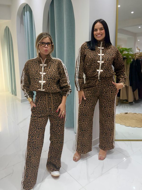 Leopard Long Sleeve Comfy Pant Set