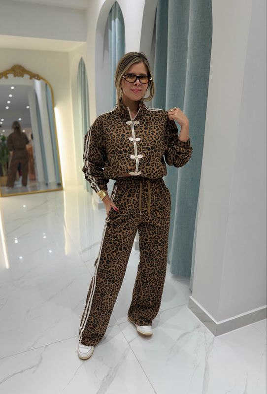Leopard Long Sleeve Comfy Pant Set