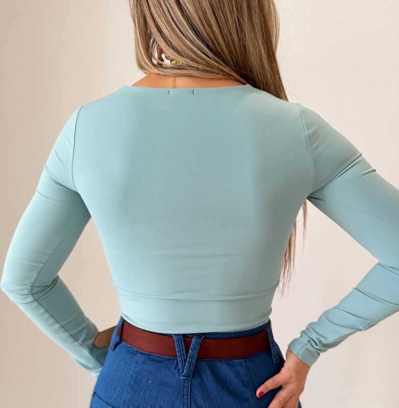 Mint Long Sleeve Basic Top