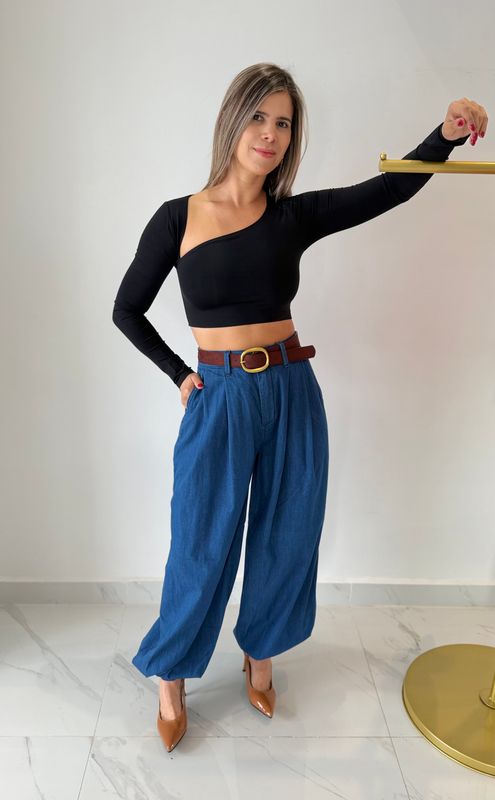 Black Long Sleeve Basic Top
