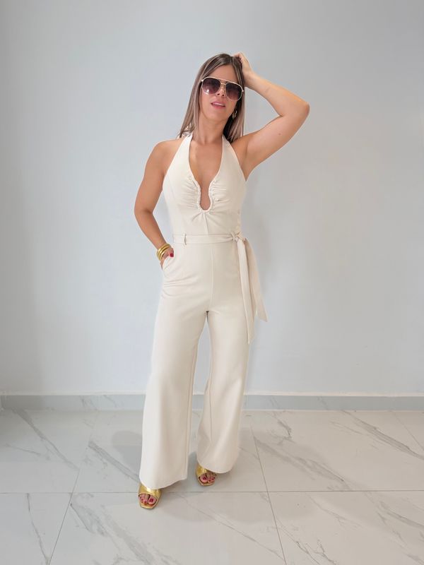 Ivory Halter Jumpsuit