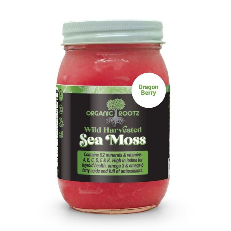 Organic Rootz Wild Harvested Fruit & Superfood Infused St. Lucia Gold Sea Moss Gel