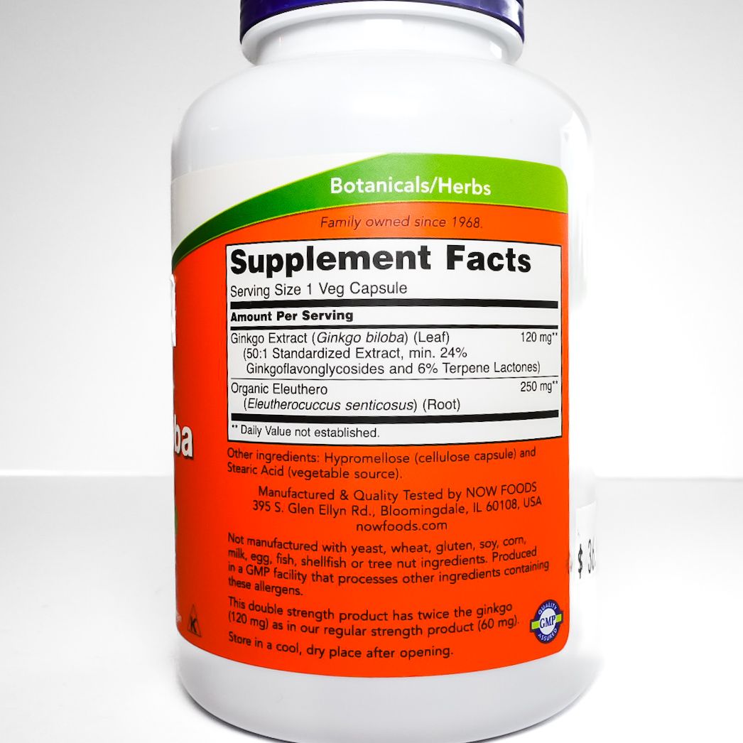 Now Foods Double Strength Ginkgo Biloba