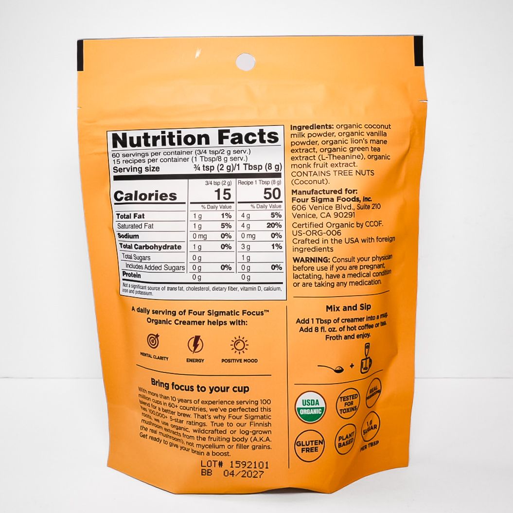 Four Sigmatic Focus Organic Creamer