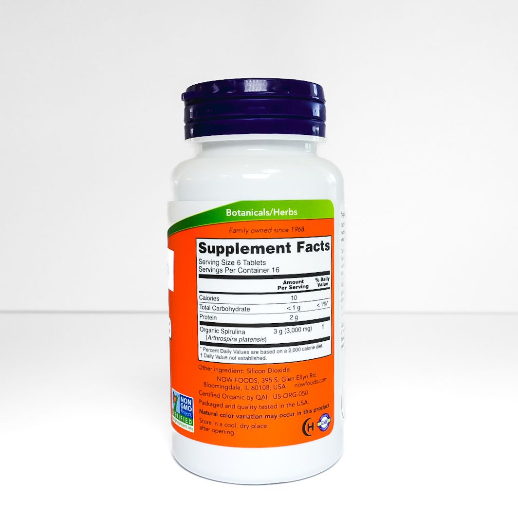 Now Foods Certified Organic Spirulina tablets