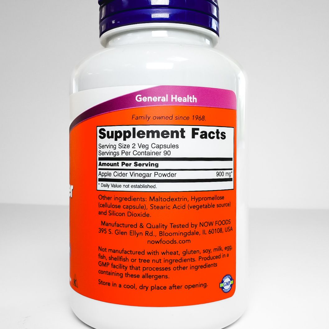 Now Foods Apple Cider Vinegar Veg Capsules