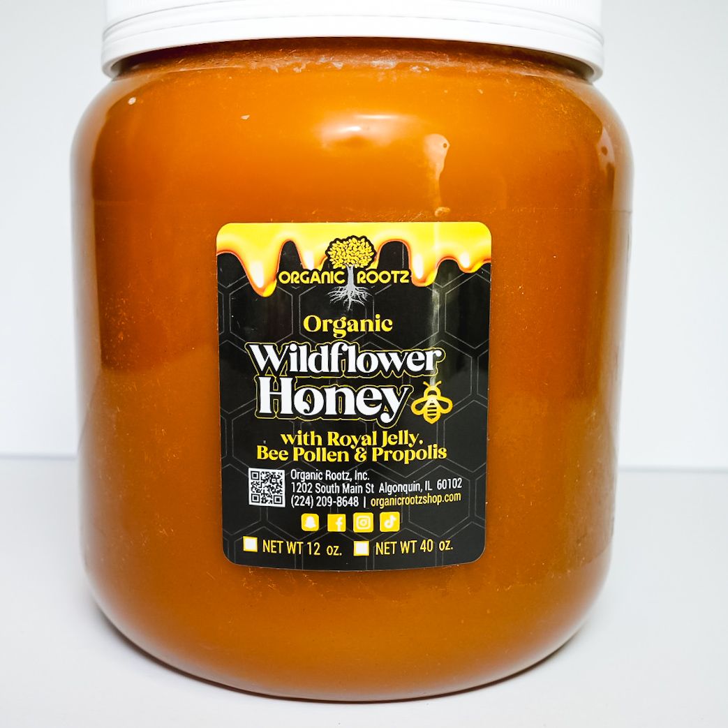 Organic Wildflower Honey with Royal Jelly, Bee Pollen and Propolis