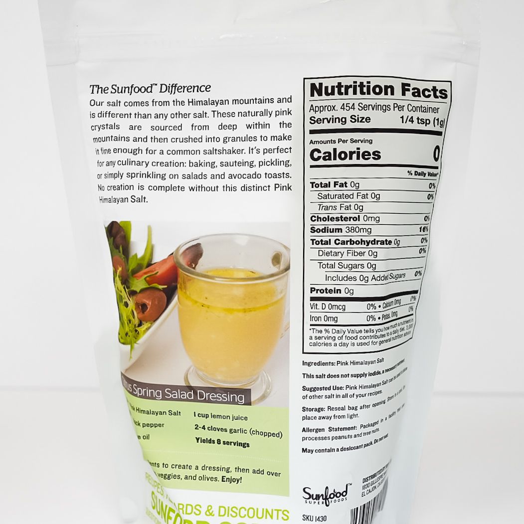 Sunfood Superfoods Fine Pink Himalayan Crystal Salt