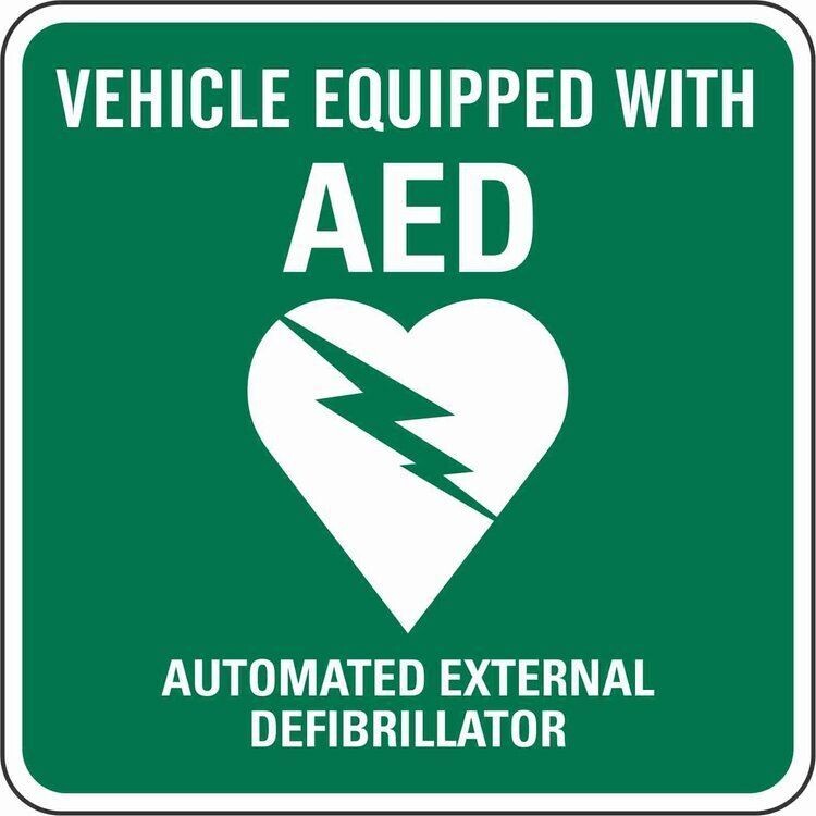 Defibrillator AED Vehicle Sticker