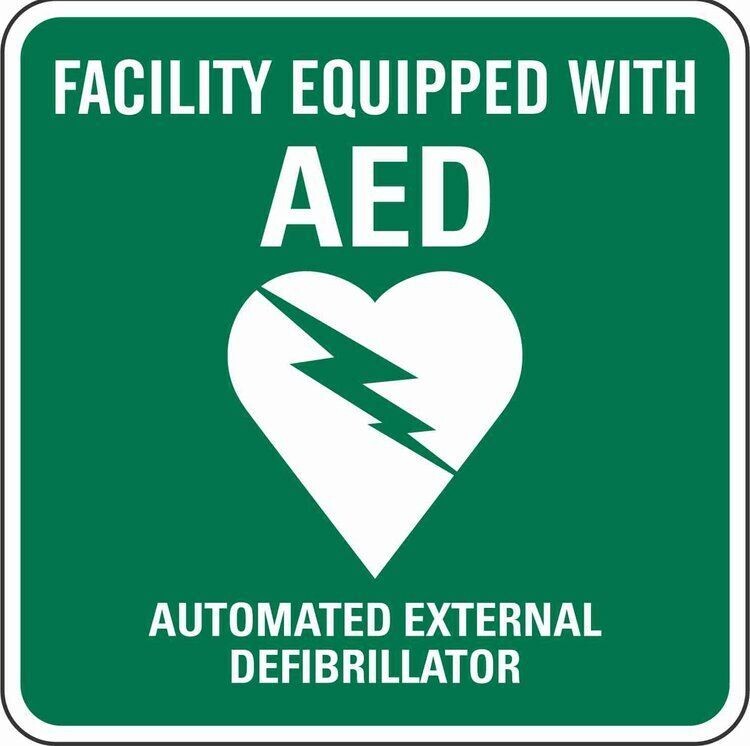 Defibrillator AED Facility Sticker