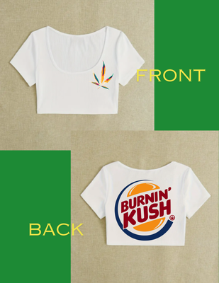 Burnin Kush Marijuana Graphic T-Shirt