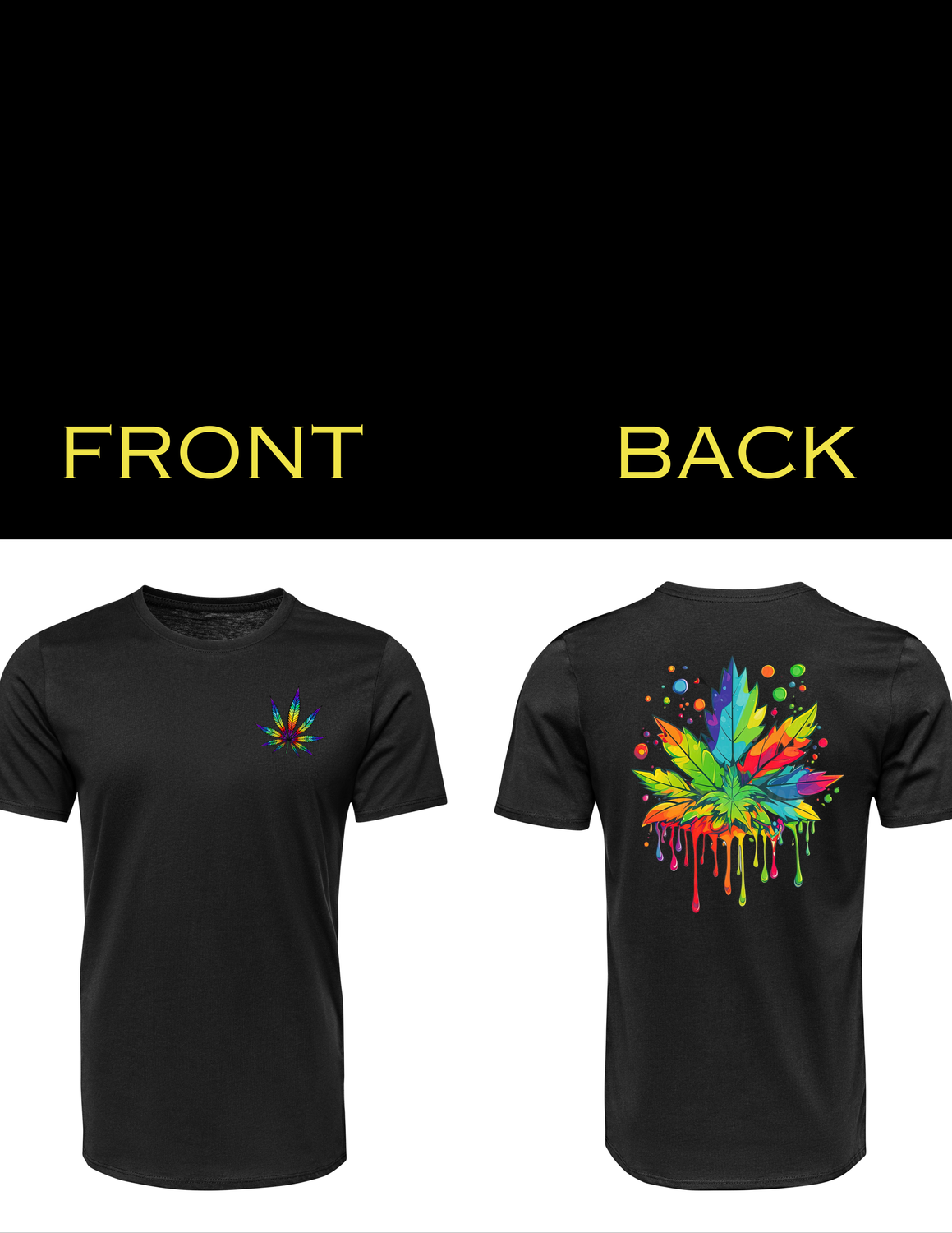 Bright Colorful Marijuana Graphic T-Shirt