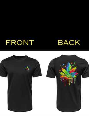 Bright Colorful Marijuana Graphic T-Shirt
