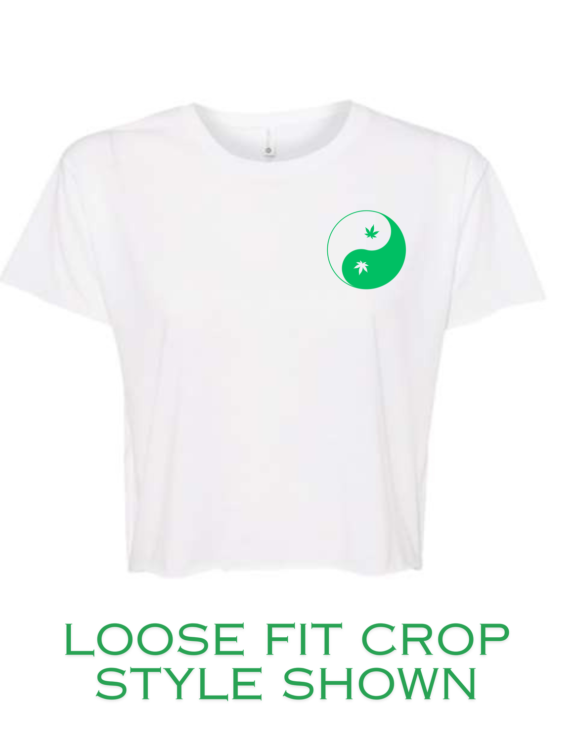 Ying and Yang Marijuana Graphic Crop Shirt