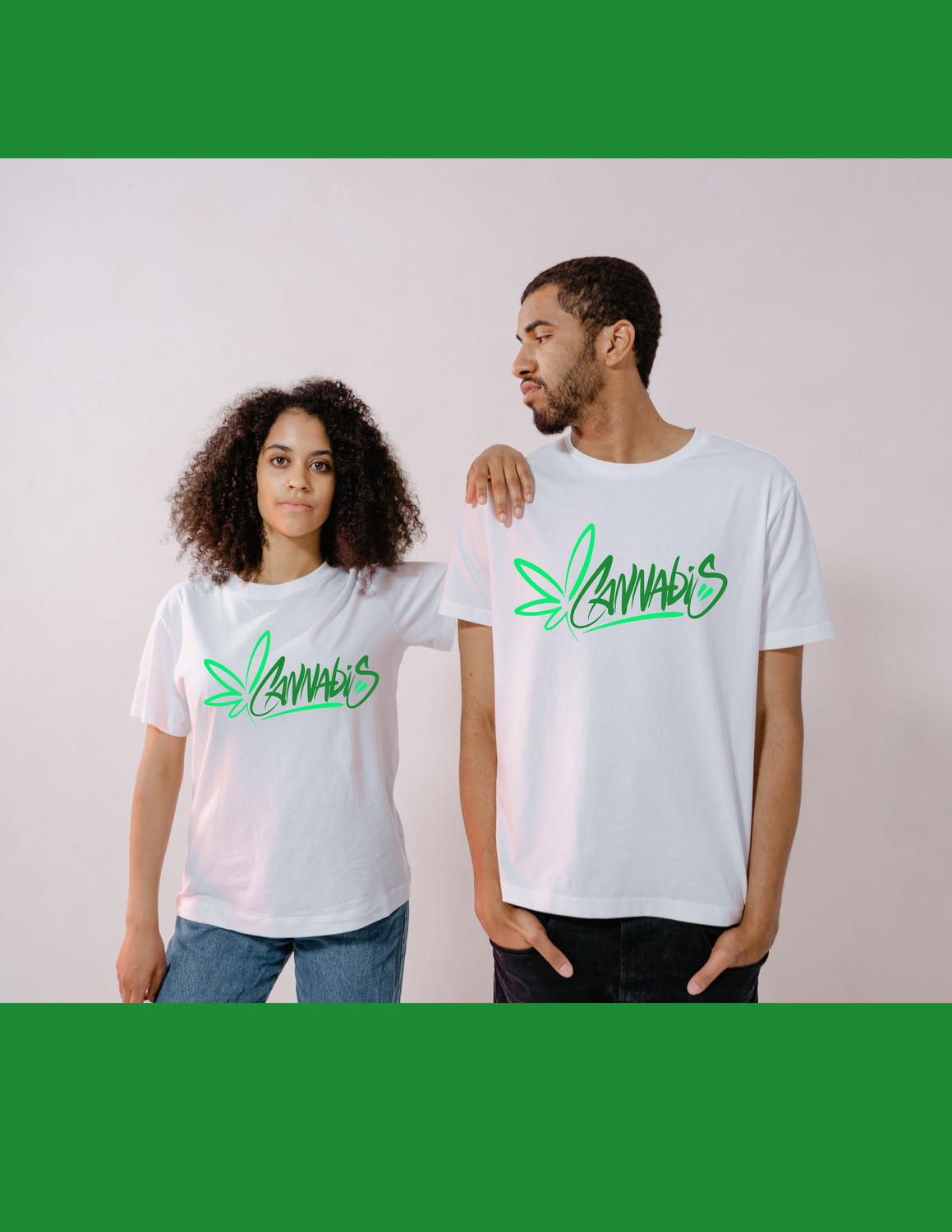 Cannabis Marijuana Leaf Graphic T-Shirt