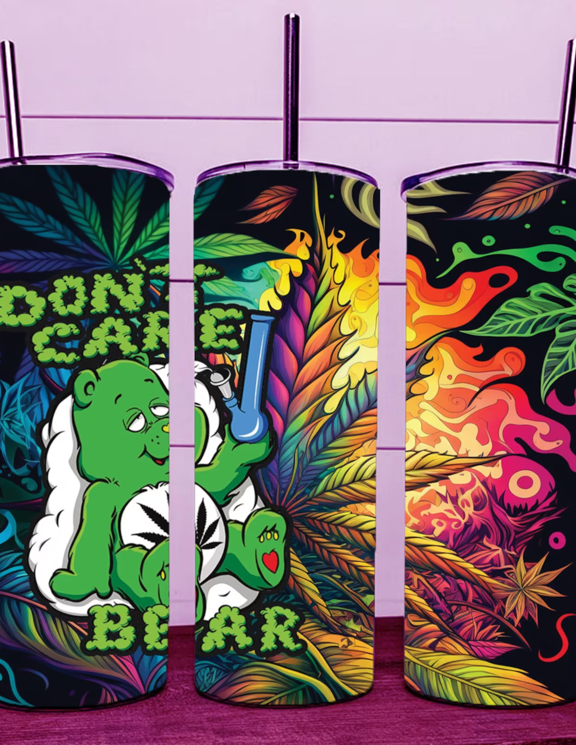 Don&#39;t Care Bear Tumbler