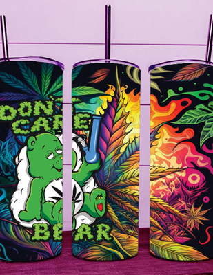 Don&#39;t Care Bear Tumbler