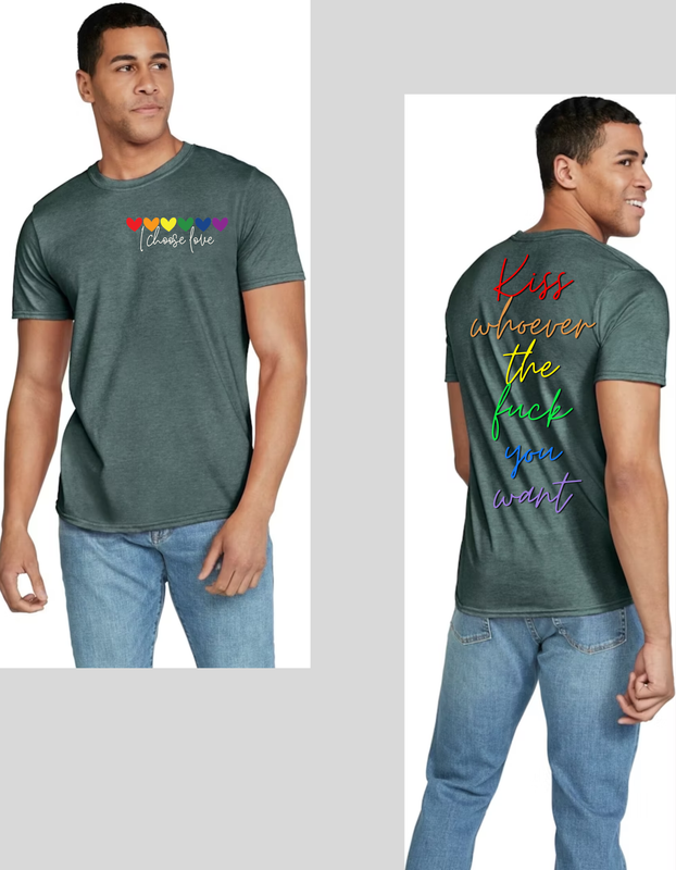 Kiss Whoever The Fuck You Want Unisex Men&#39;s/Women&#39;s T-shirt