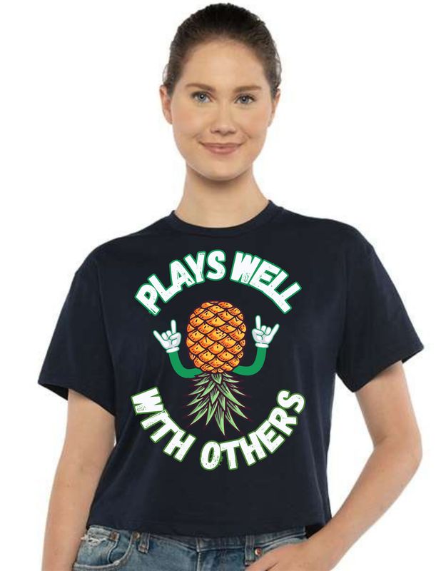 Plays Well With Others Pineapple Crop Top