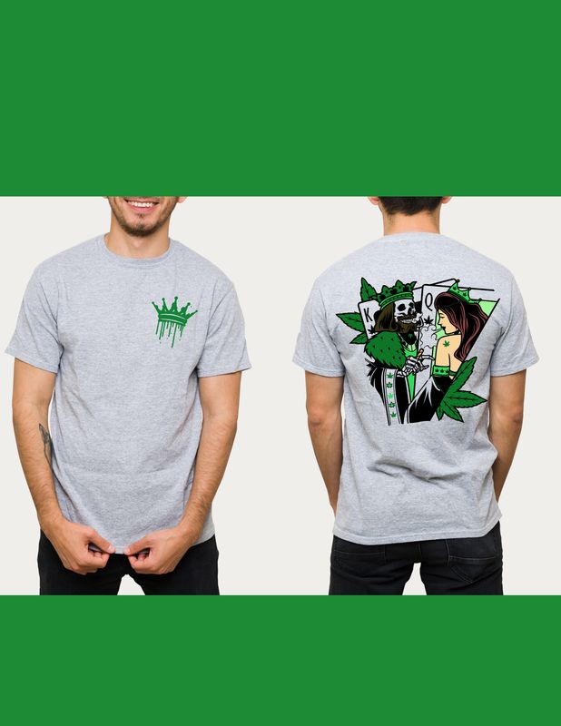 King and Queen Marijana Leaf Graphic T-Shirt