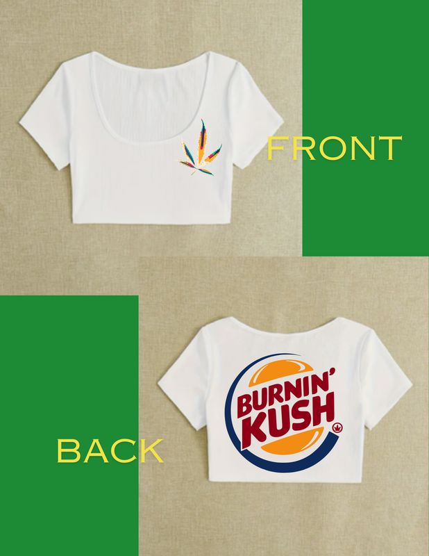 Burnin Kush Marijuana Graphic T-Shirt