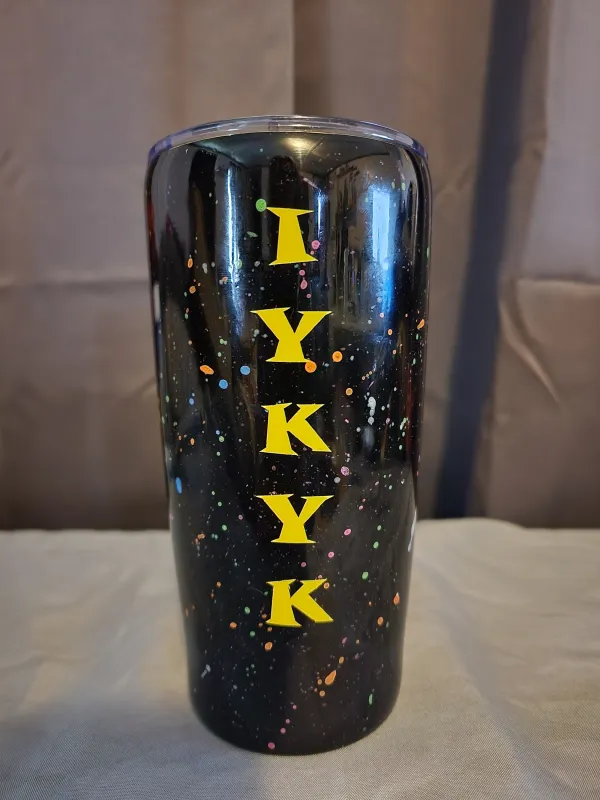 Upside Down Pineapple, IYKYK Tumbler, 20 oz. Tumbler, Swinger Tumbler, Neon Tumbler, UV/Black Light Activated Glow Tumbler, Black Light Activated