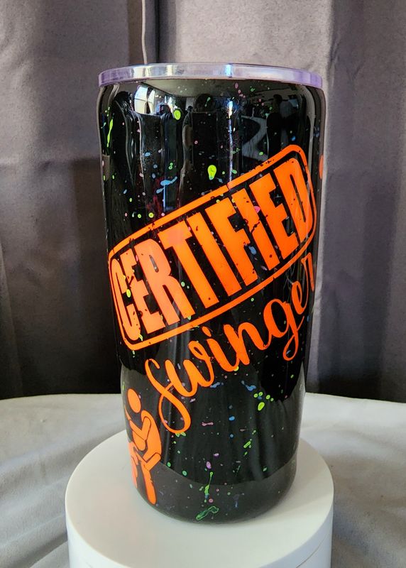 20 oz Certified Swinger Glow Cup w/ Upside-down Pineapple and Emojis Tumbler