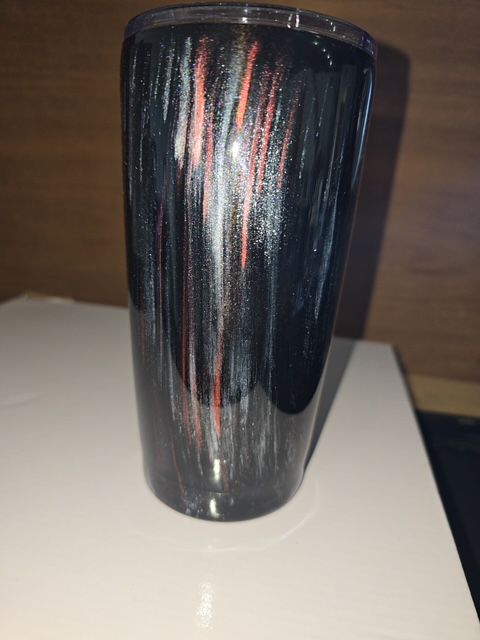 20 oz Alcohol Ink/Glitter Powder Swirl Design Tumbler