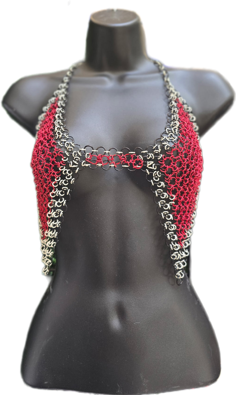 ​Custom Butterfly Chainmail Top-(thicker cleavage line)