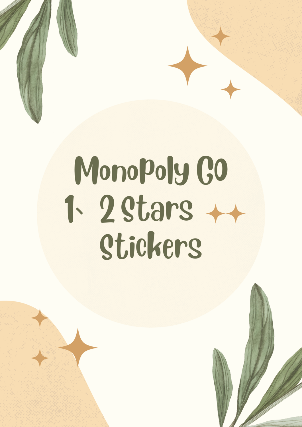 [BUNDLE] Monopoly GO 1/2 Stars Sticker Card  (Read Description)