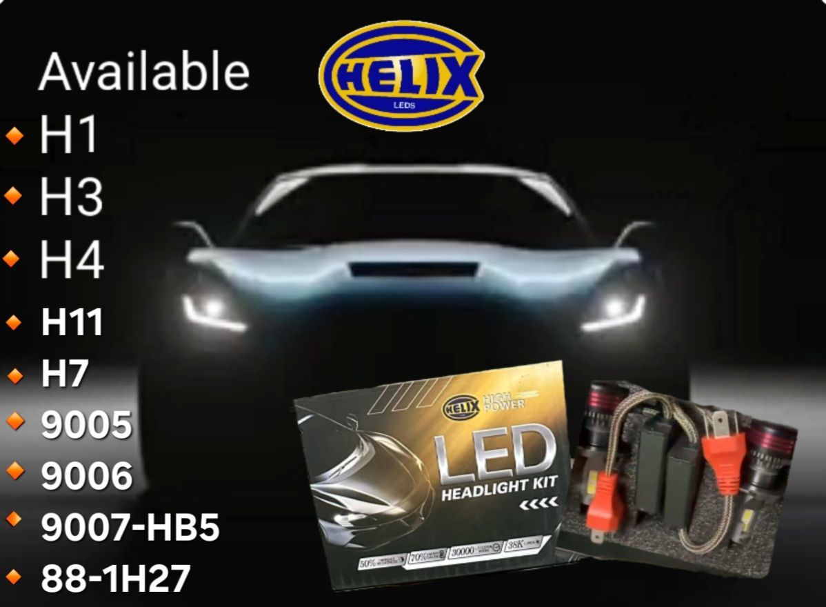 HELIX HEADLIGHT KIT Single White (High Performance)