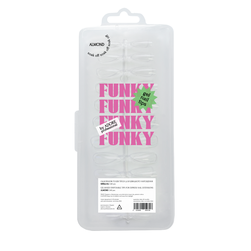 Funky Gel Tips ALMOND | short