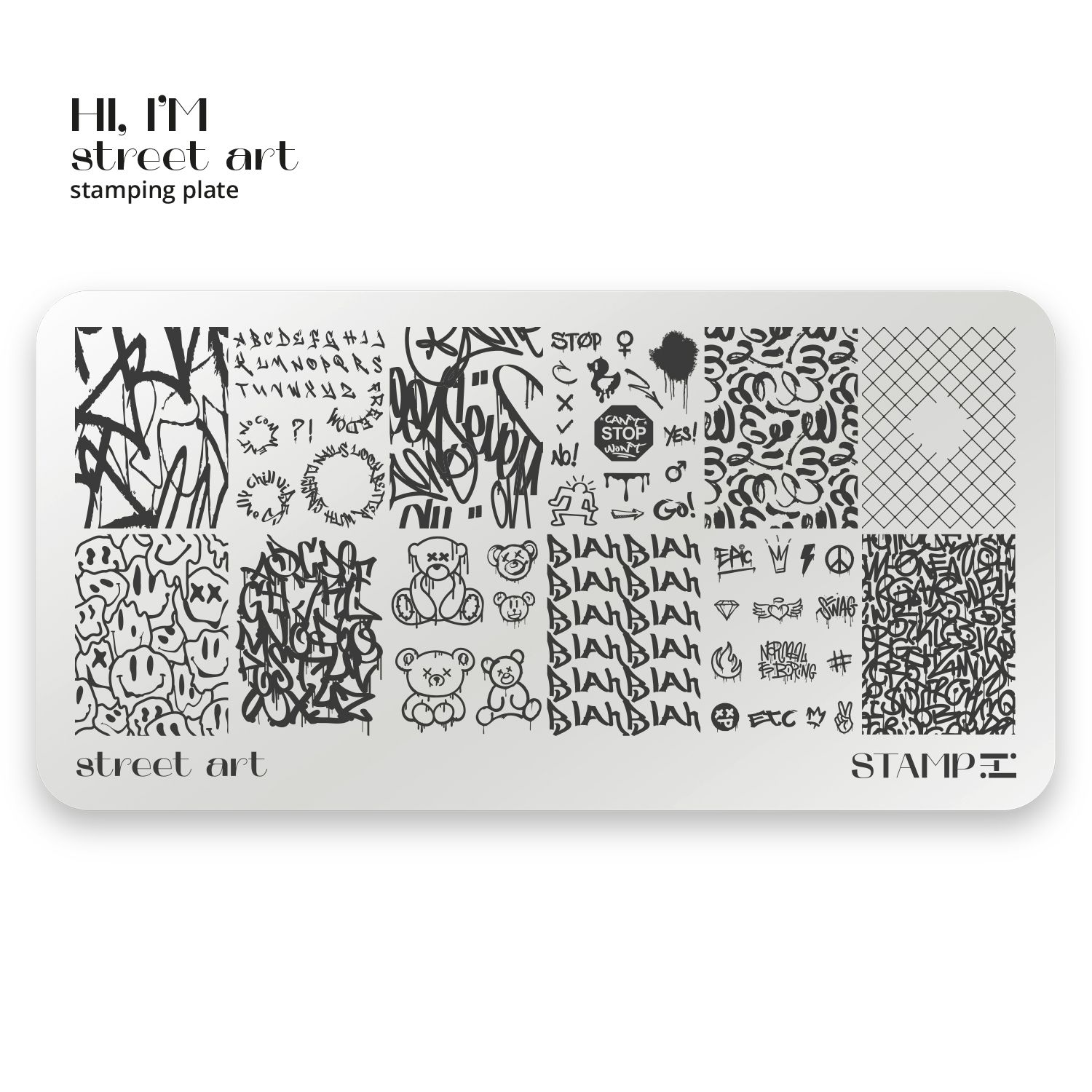 STAMP IT! placa de carimbo - STREET ART