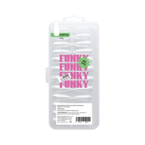 Funky Gel Tips COFFIN | long