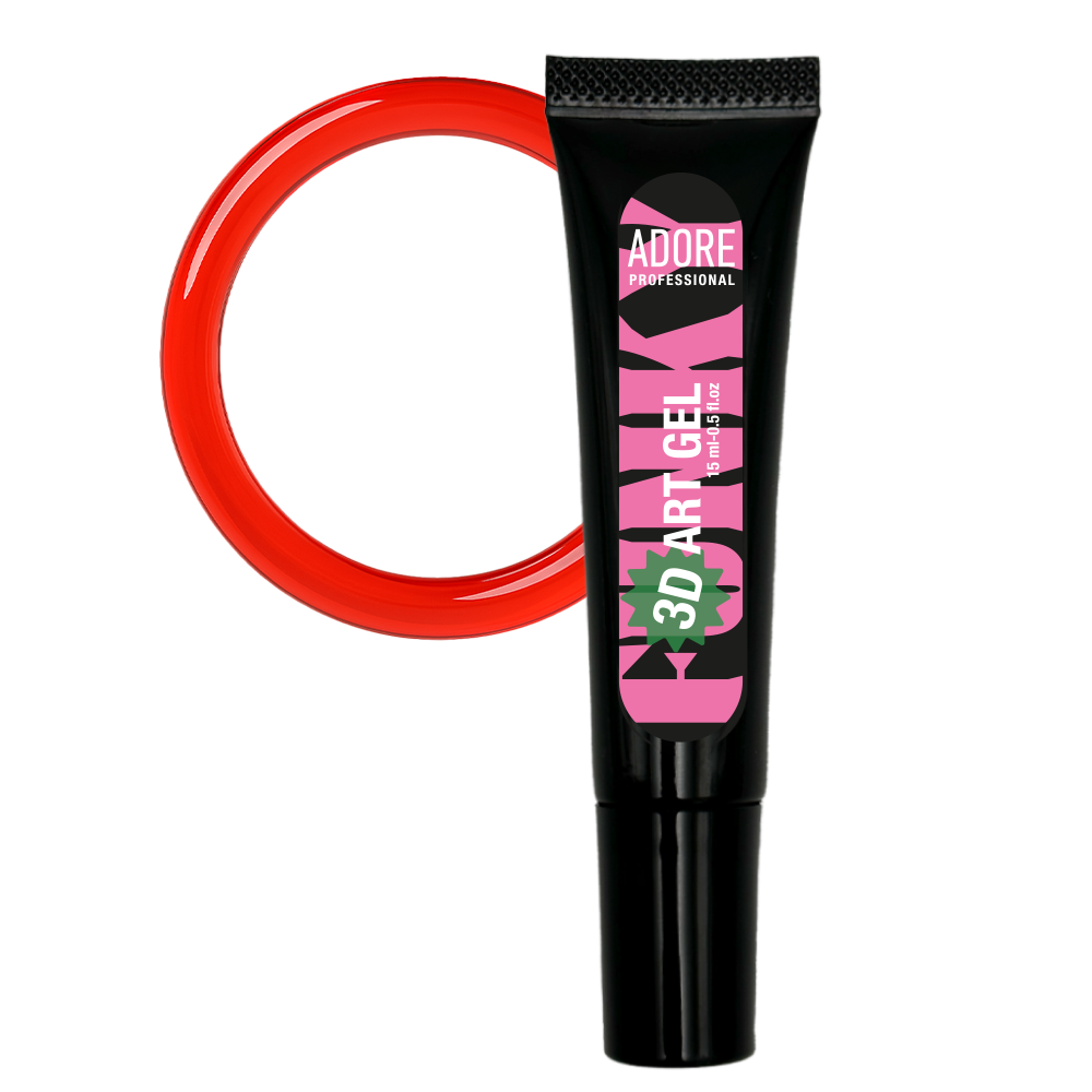 3D Funky Art Gel 15ml №10 - red glass