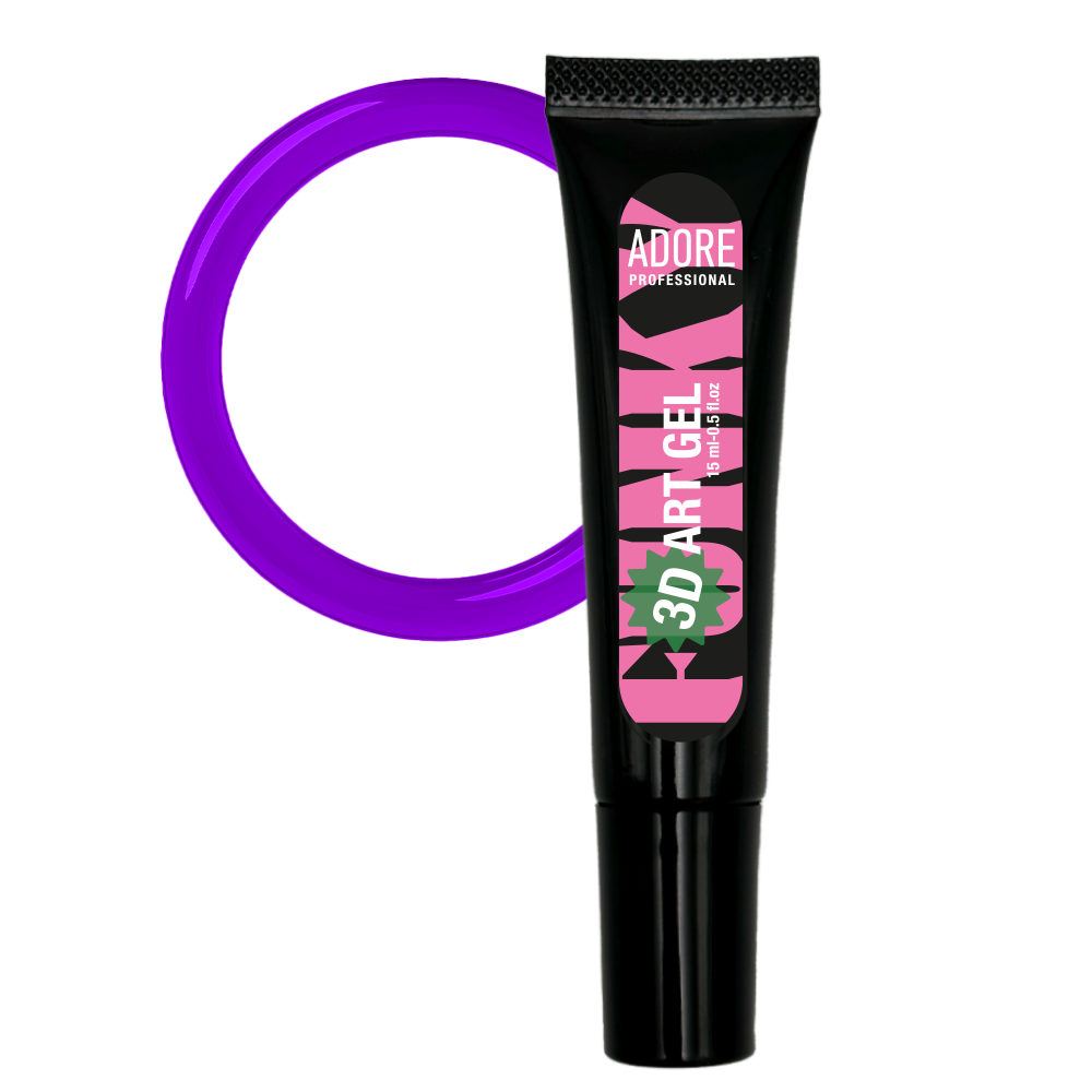 3D Funky Art Gel 15ml №18 - purple glass