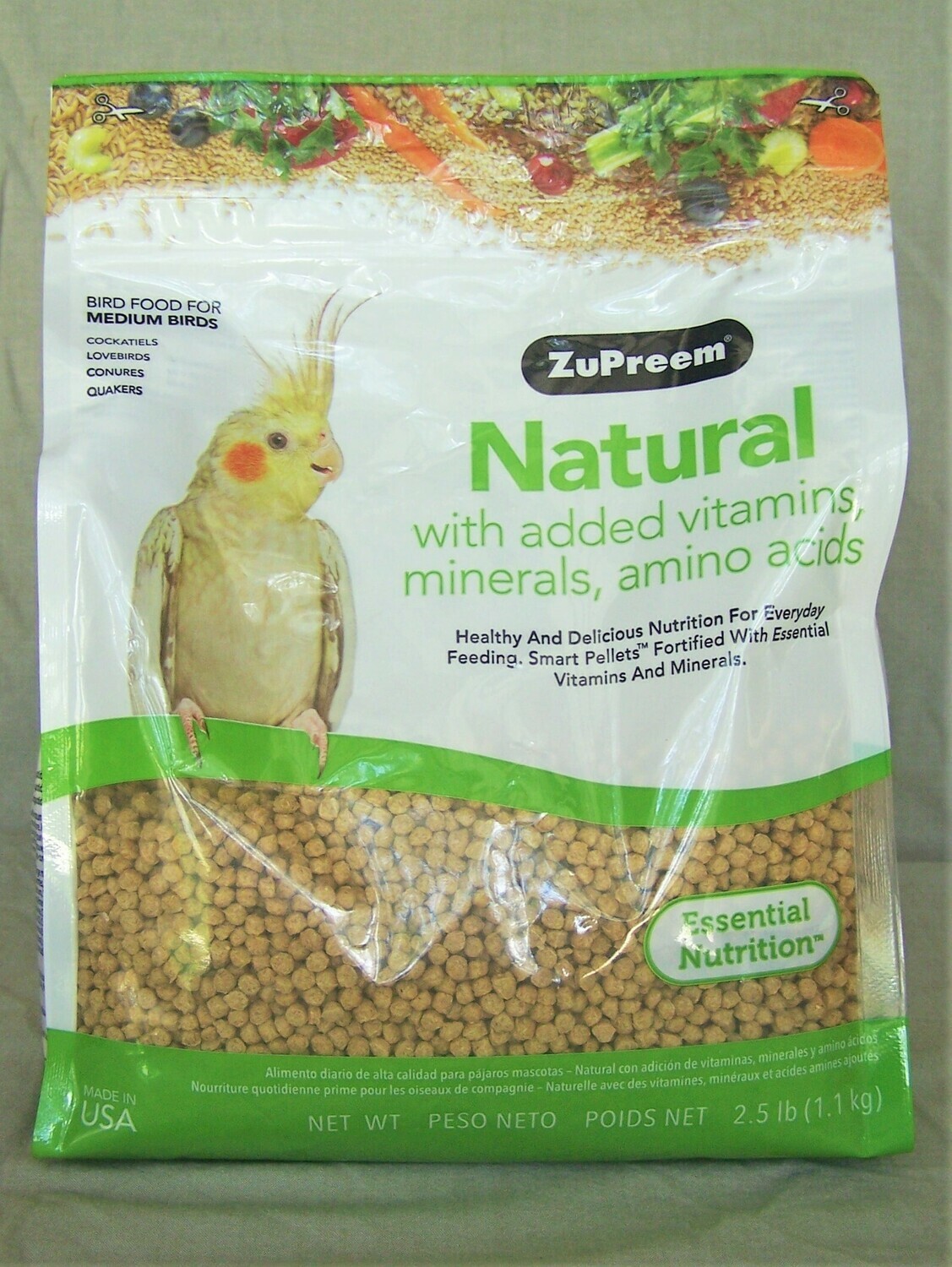 ZuPreem Natural with Vitamins, Minerals & Amino Acids Medium Bird Food