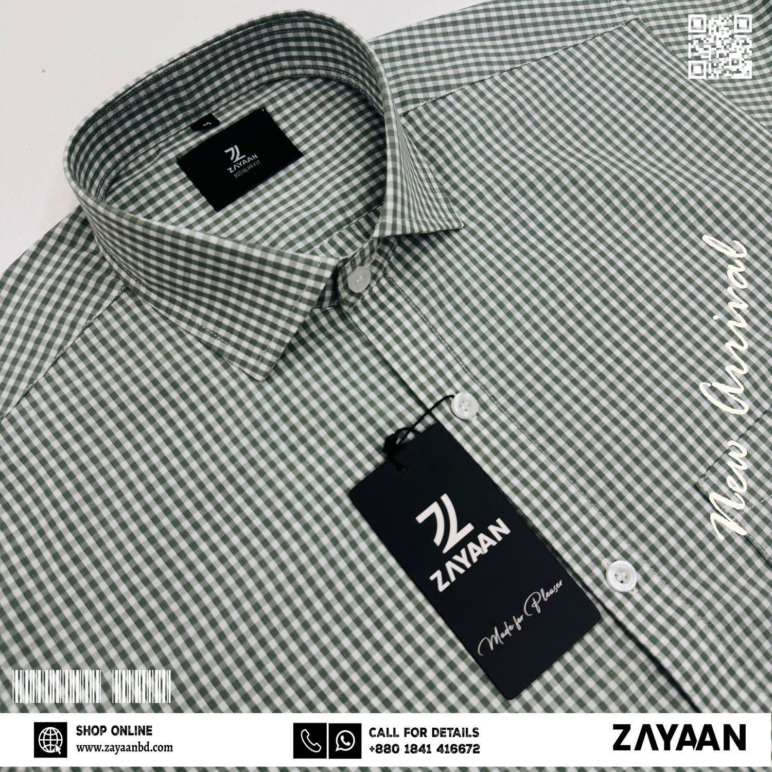 Casual Shirt for Men&#39;s - Light Olive