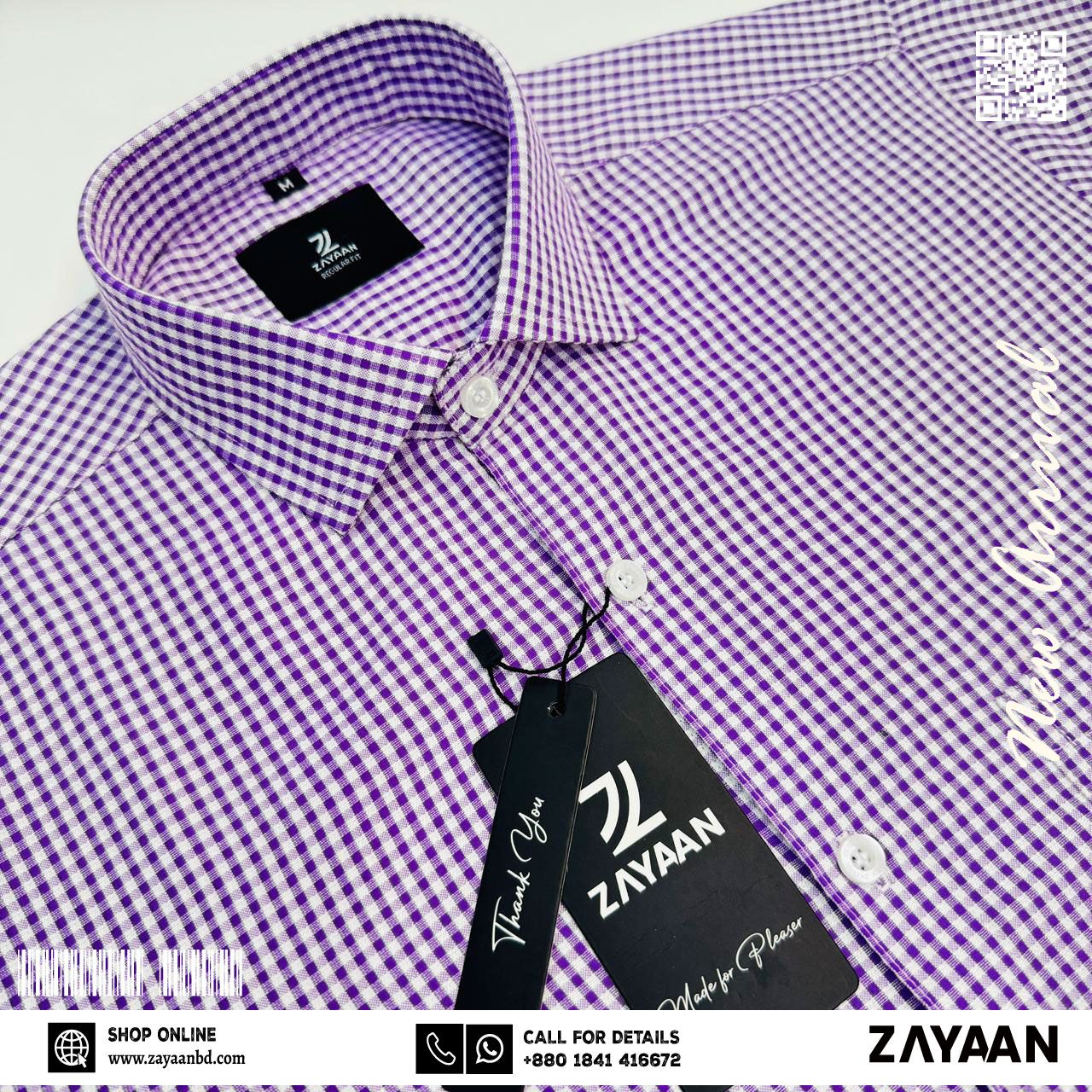 Casual Shirt for Men&#39;s- Purple