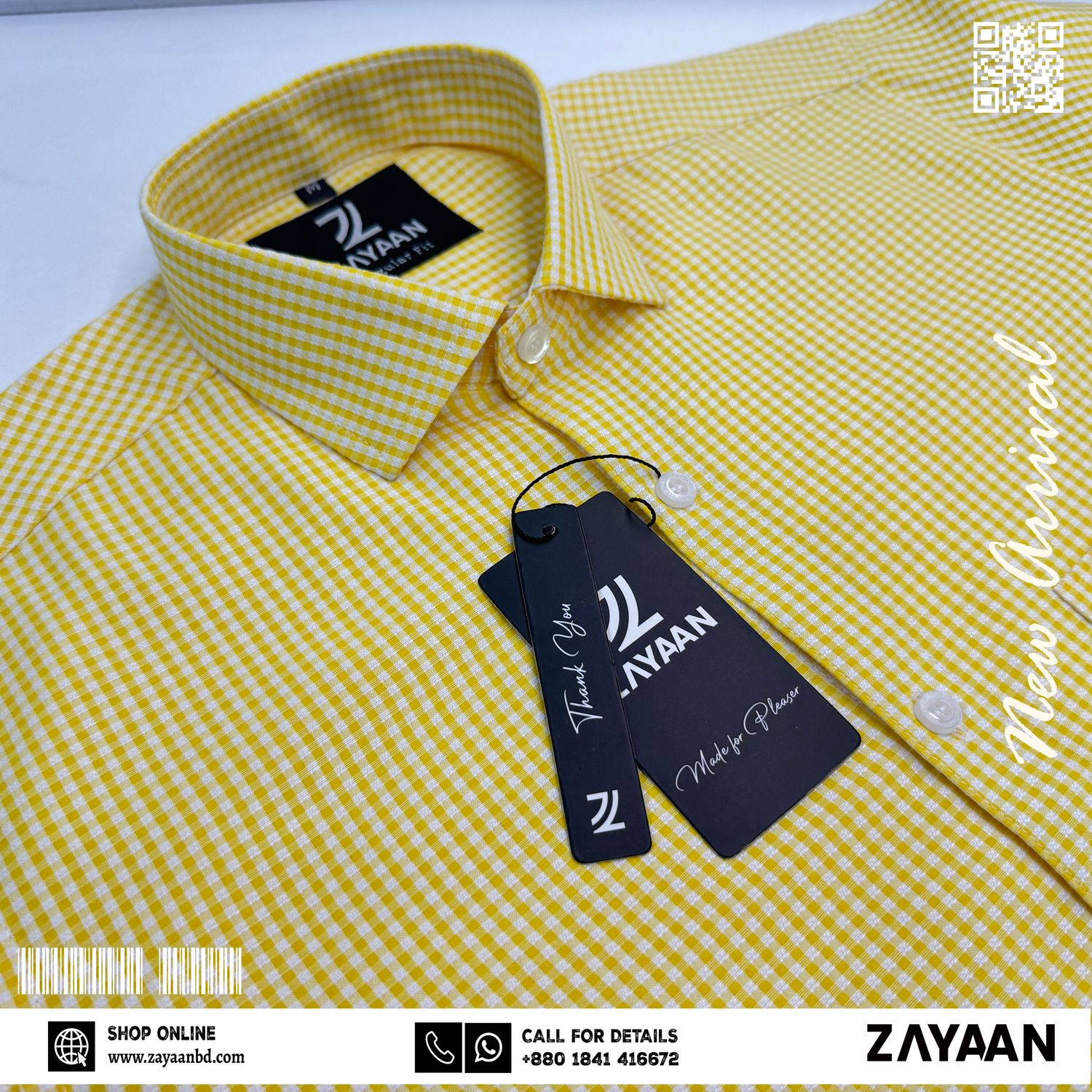 Casual Shirt for Men&#39;s- Yellow