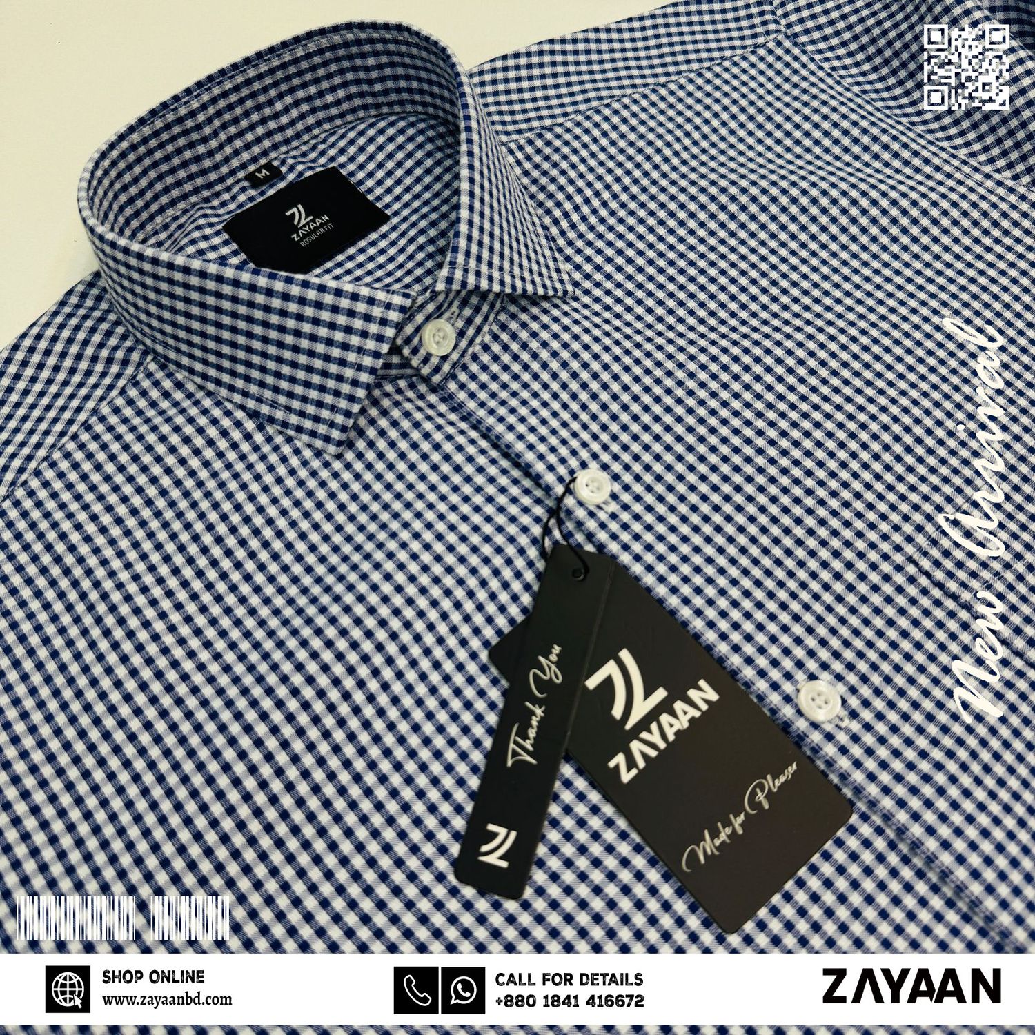 Casual Shirt for Men's- Navy Blue.